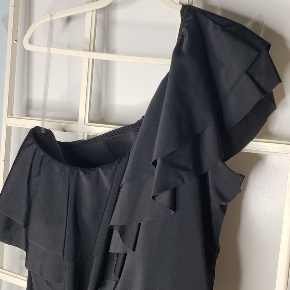 Cacique Collection Onepiece One Shoulder Ruffle Rouched Slimming Panel Modest 26 - Picture 8 of 11